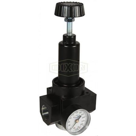 Dixon Wilkerson by Self-Relieving Standard High Flow Regulator with GC240 Gauge, 3/4 in NPT/BSPP-G R30-06RHG